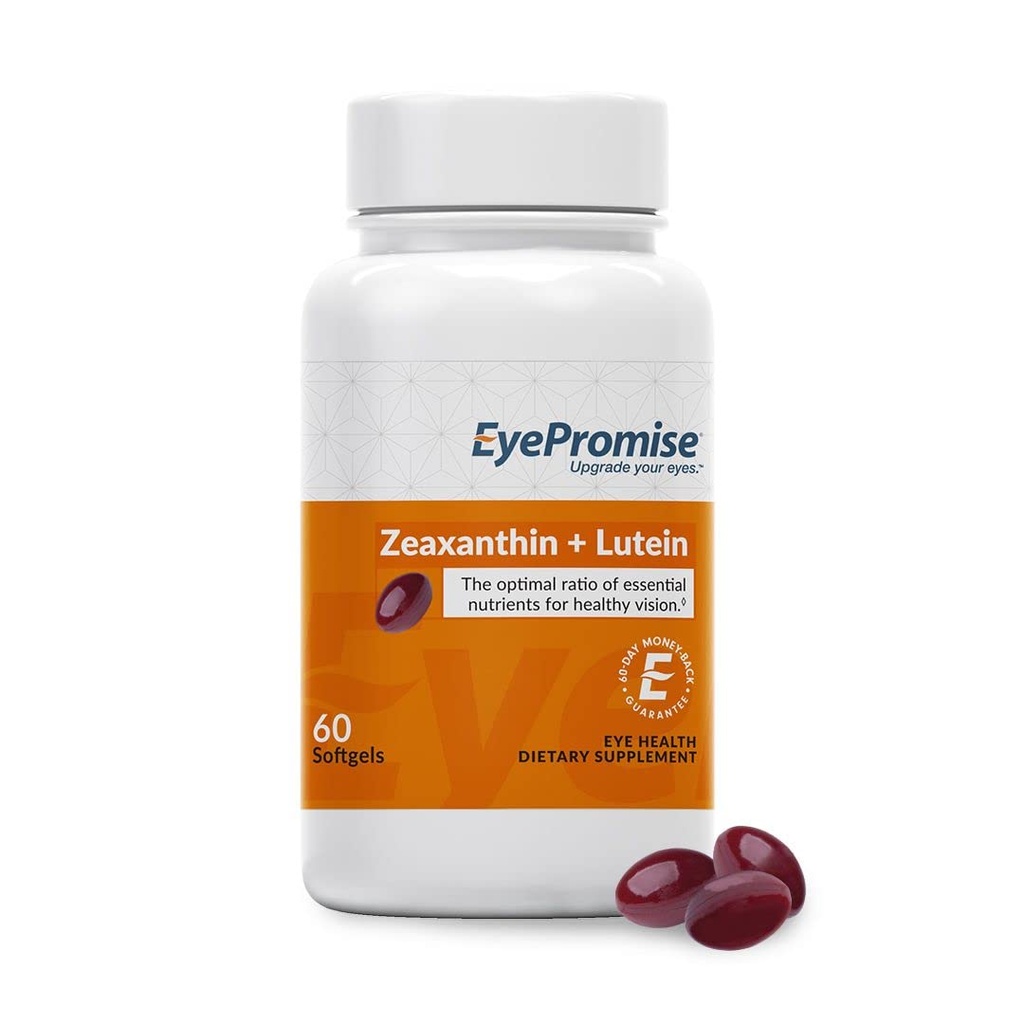 EyePromise Zeaxanthin + Lutein Eye Vitamin - 60 κάψουλες Softgels Made with Natural Ingredients for Diets including Gluten Free and Vegetarian - Protect & Enhance Your Eye Health Εντελώς