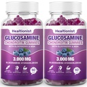2 Συσκευασίες 3000mg Γλυκοζαμίνη Chondroitin Gummies με MSM & Elderberry - Πρόσθετη ενίσχυση Κοινή Υγεία, Ευκαμψία, Αντιοξειδωτικό Ανοσοποιητικό Συμπλήρωμα Υποστήριξης Gummy για Ενήλικες, Άνδρες & Γυναίκες 120 Cts