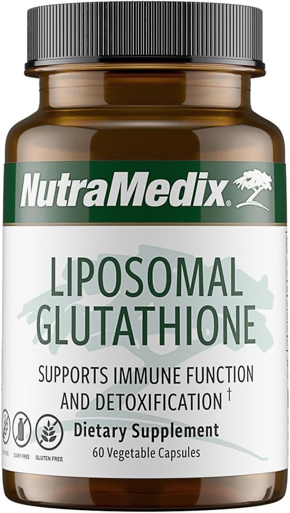 NutraMedix Liposomal Glutathionone Supplement - L Glutathionone for Full Body Detox, Cleanse and Immune Support - Formed for Optimal Abvorvation - Χωρίς σόγια, γαλακτοκομικά και γλουτένη (60 κάψουλες)