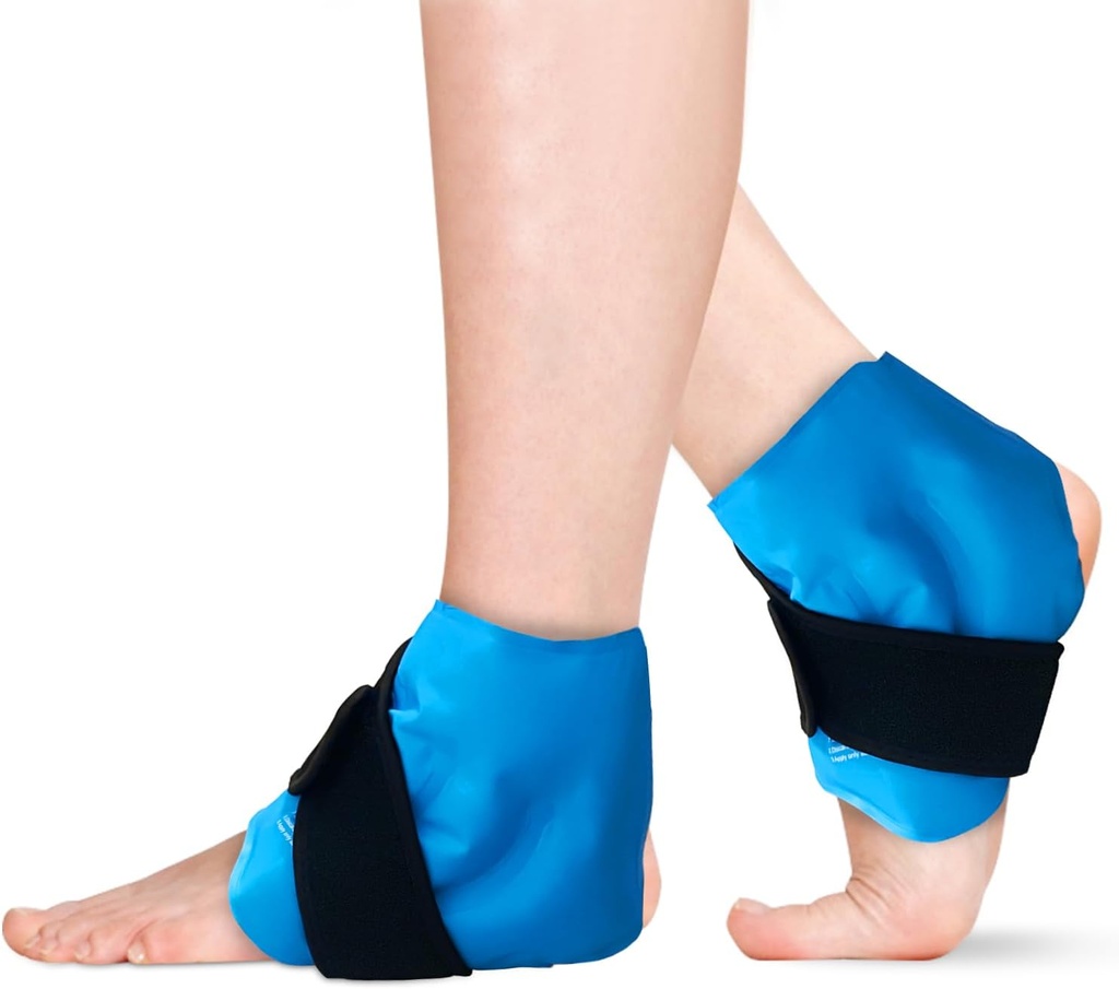 2 Πακέτο παγετώνων Ankle για το πρήξιμο, Reuseable Gel Ice Pack για τους τραυματισμούς Ankle, Ψυχρή θεραπεία συμπίεσης για την ανακούφιση του πόνου ποδιών, Αχιλλέας Τενοντίτιδα, Plantar Fasciitis, Διάστρεμμα