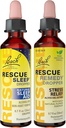 RESCUE Stress Relief & Sleep Support Bundle, Μη Αλκοόλες Φόρμουλες, Bach Remedy Dropper 20mL 2-Pack Sleep Dropper 20mL, Ομοιοπαθητικά Αποστάγματα Λουλούδι