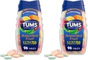 TUMS Extra Strength Antacid Tablets for Chewable Heartburn Relief and Acid Indigetion Relief, Ποικιλία Fruit Flavors - 96 Count (Pack of 2)