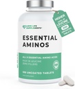 Essential Amino Acids - 300 Easy To Swallow Tablets / 60 Servings - All 9 EAA Amino Acids with All 3 BCAA's Plus 6 More EAAs to Build and Repair Muscle, 5-10g per Serving, High in Leucine and Vegan