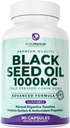 PurePremium Black Seed Oil 500mg - Βιολογικό Nigella Sativa Σπόροι, Cold Pressed Black Cumin Oil Extract - Συμπλήρωμα μαλλιών / δέρματος για άνδρες / γυναίκες πακέτο των 90 καψακίων