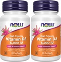 Τώρα βιταμίνη D-3 5000 IU - 30 Softgels (πακέτο των 2)