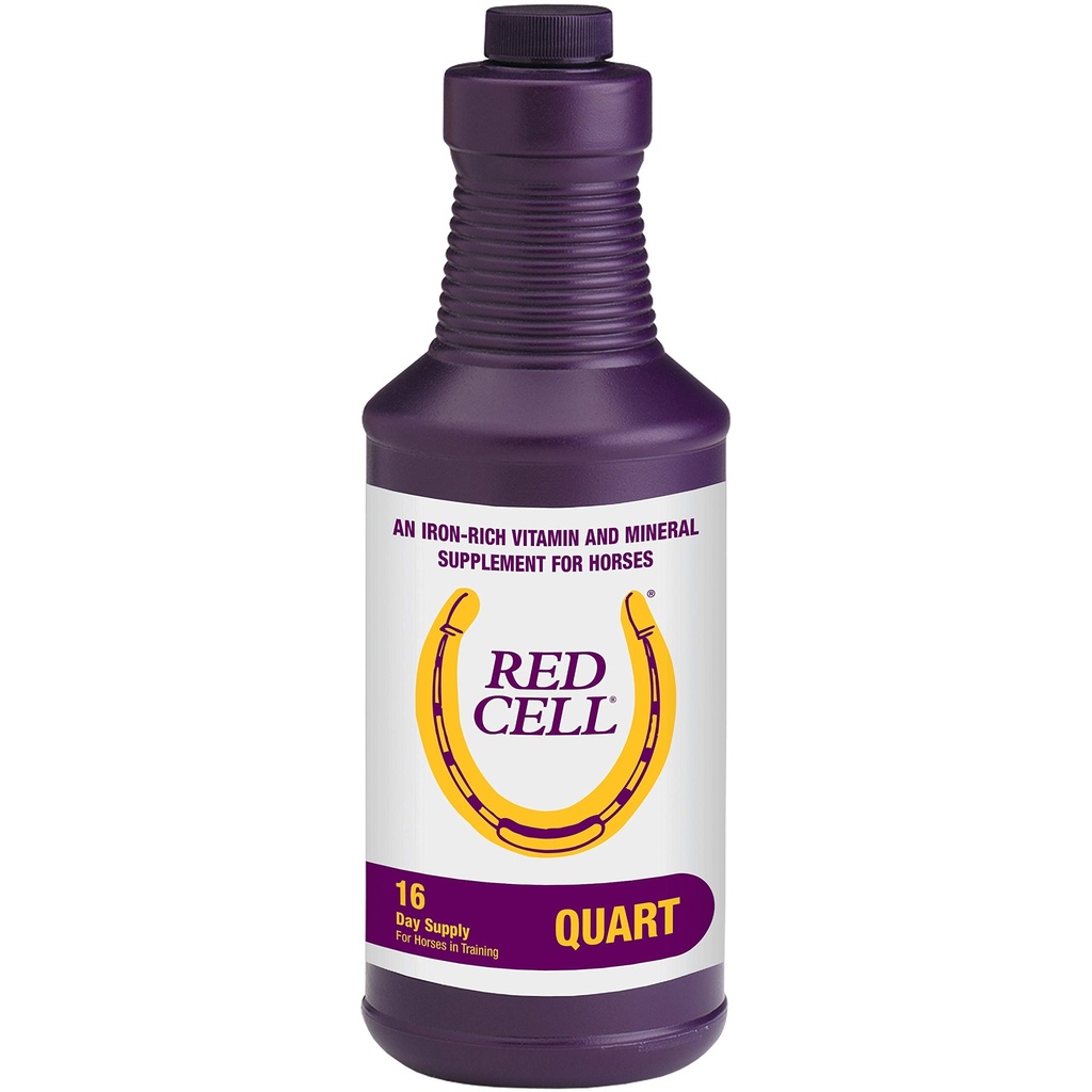 Horse Health Red Cell, Liquid Vitamin-Iron-Mineral συμπλήρωμα για τα άλογα, βοηθά να γεμίσουν σημαντικά διατροφικά κελύφη στη διατροφή των αλόγων, 1 Qt., 32 Oz., 16-Day Supply