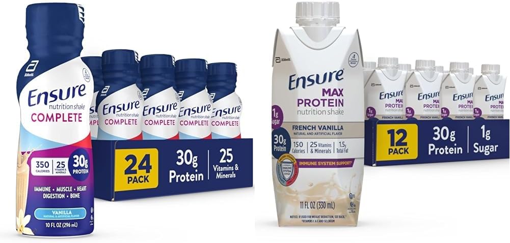 Ensure COMPLETE Nutrition Shake 30g of Protein Meal Replacement Shake with Nutrients for Immune Health & Max Protein Nutrition Shake with 30g of Protein