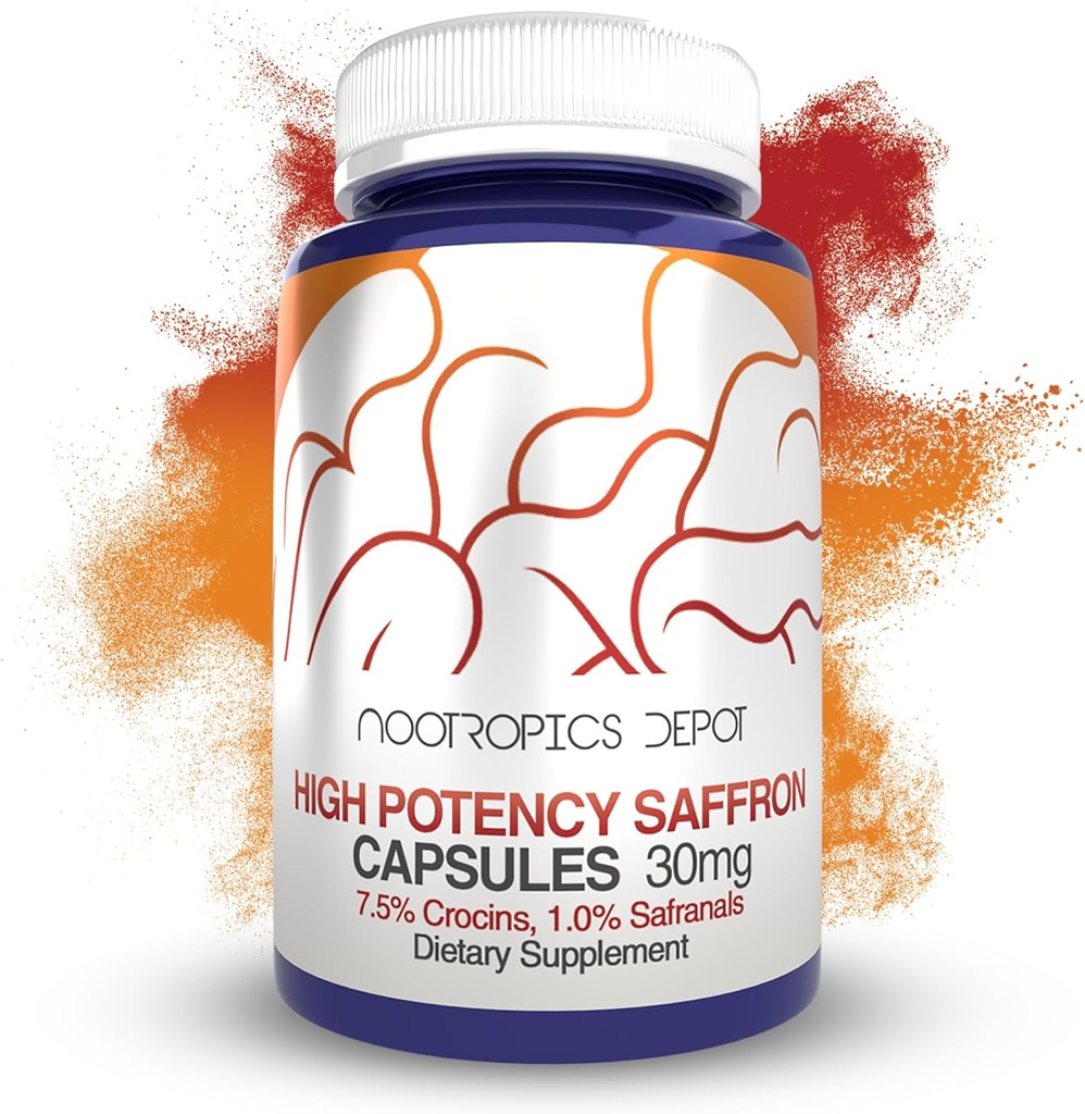 Nootropics Εκχύλισμα Κάψουλες Εκχυλίσματος Saffron Αποβολής Υψηλής Ικανότητας 30mg 