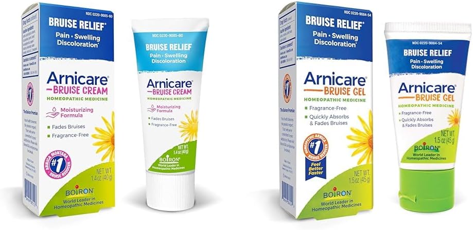 Boiron Arnicare Κρέμα Μώλωπας και Gel για την ανακούφιση του πόνου από τον πόνο - 1.4 oz Cream & 1,5 oz Gel