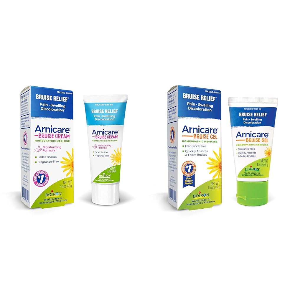 Boiron Arnicare Κρέμα Μώλωπας και Gel για την ανακούφιση του πόνου από τον πόνο - 1.4 oz Cream & 1,5 oz Gel