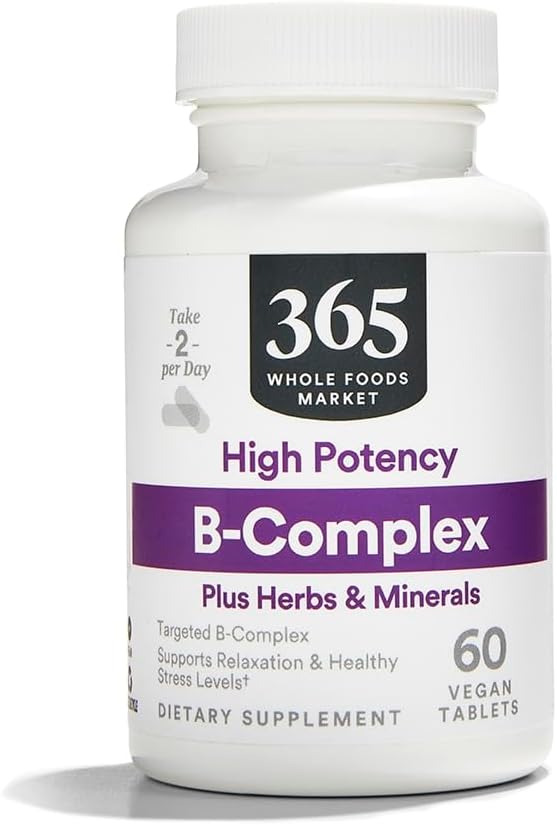 365 Καθημερινή Αξία, B Complex Hi Potency w/ Herbal Support, 60 ct