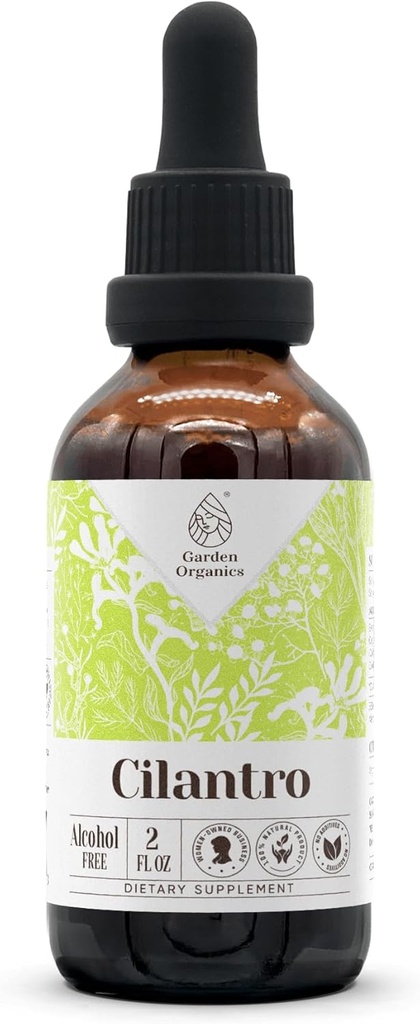 Cilantro Χωρίς Αλκοόλ Φυσικό εκχύλισμα Βάμμα, Αναμνηστικό ανοσοποιητικού συστήματος, Υγρές σταγόνες Κατασκευασμένες από 100% Cilantro Αποξηραμένο Φύλλο (2 fl oz)