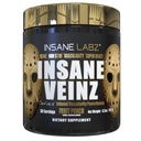 Insane Labz Insane Veinz Gold, Nitric Oxide Non Simulant πριν από την προπόνηση σκόνη, Φορτωμένο με Hydromax, Nitrosigine, Αυξάνει την αγγειότητα και τη ροή του αίματος, 30 Srvgs, Fruit Punch