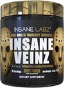 Insane Labz Insane Veinz Gold, Nitric Oxide Non Simulant πριν από την προπόνηση σκόνη, Φορτωμένο με Hydromax, Nitrosigine, Αυξάνει την αγγειότητα και τη ροή του αίματος, 30 Srvgs, Fruit Punch