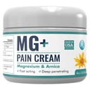 Mars Wellness MG+ Magnesium Cream Pain Relief - Extra Strength Magnesium and Arnica Cream - 4 OZ Tub - Νευροπάθεια, μυϊκός πόνος, και πόδια Cramps Relief - 1 συσκευασία