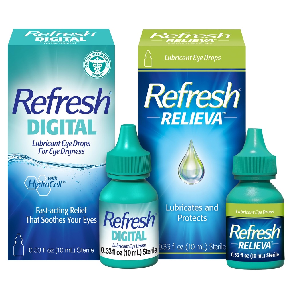 Refresh Relieva Λιπαντικές σταγόνες ματιών (0.33 Fl Oz) Ψηφιακές σταγόνες λιπαντικών ματιών (0.33 Fl Oz)
