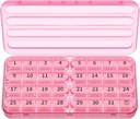 Zoksi Monthly Pill Organizer 1 Time a Day, 30 Day Pill Box Organizer Once a Day, One Month Large Pill Case for Travel, 31 Day Daily Medcine Container for Vitamins, Supplement & Medication (Pink)