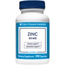 Η βιταμίνη Shoppe ψευδάργυρος 50MG - ανοσοποιητική υποστήριξη, την υγεία του δέρματος & αντιοξειδωτική προστασία, ουσιαστικό ορυκτό (100 κάψουλες)