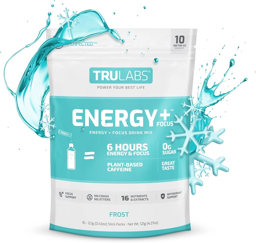 TRULABS Αντοχή Ενέργεια + Εστίαση, σε σκόνη μείγμα ποτών, Φροστ