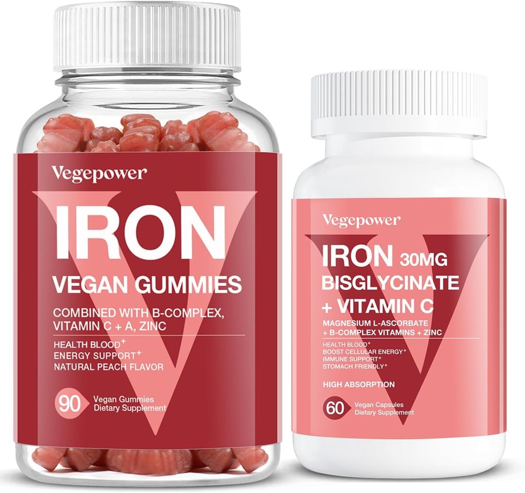 Vegan Iron Gummies + Σιδήρου Bisglycinate 30MG 