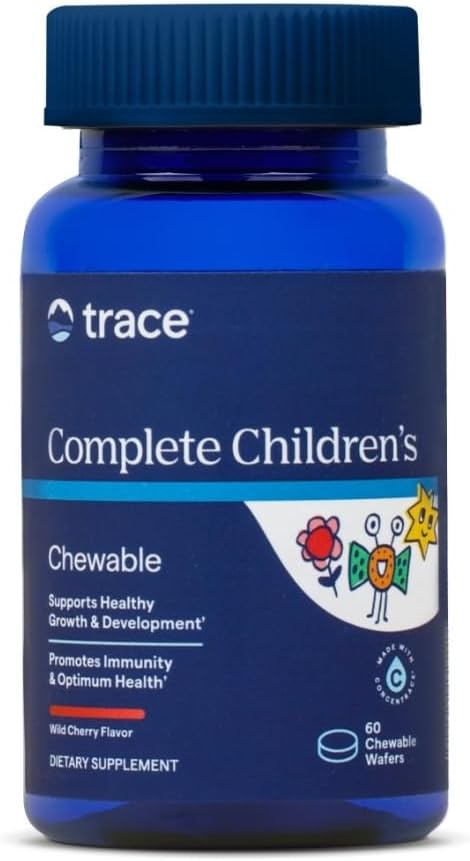 Trace Minerals Complete Children's Chewable - Gluten-Free Multivitamin for Kids - Chewable Multivitamin Supplement to Support Health & Development - 60 Chewable Wafers (30 Servings)