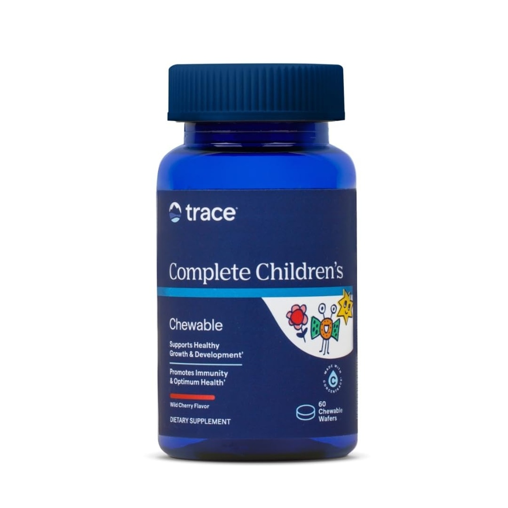Trace Minerals Complete Children's Chewable - Gluten-free Multivitamin for Kids - Chewable Multivitamin Supplement to Support Health & Development - 60 Chewable Wafers (30 services)