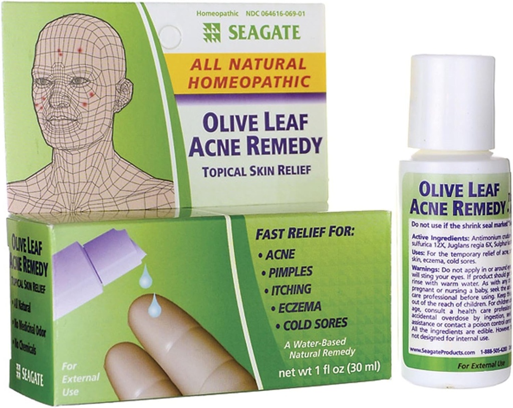 Προϊόντα Seagate Ομοιοπαθητικά Ελιάς Φυσικό Acne Remedy (πακέτο του 1) 1 Ουγγιά