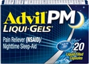 Advil PM Liqui-Gels Pain Reliever and Nighttime Sleep Aid, Pain Medicine with Ibuprofen for Pain Relief and Diphenhydramine HCL for a Sleep Aid - 20 Liquid Filled Capsules - Επιστροφή στο Κολλέγιο