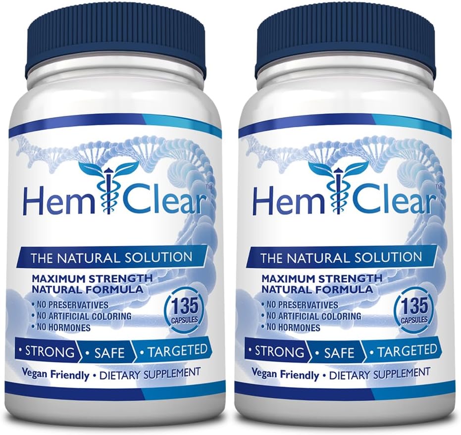 για αιμορροΐδες - Vegan Formula for Hemorrhoid Relief & Vasular Health - Μέγιστη Αντοχή - 2 Φιάλη - 135 Κάψουλες