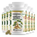 GreeNatr Ginko Biloba & Panax Ginseng συμπλήρωμα - Κόκκινο Ginseng συμπλήρωμα εγκεφάλου για τη μνήμη και εστίαση - Ginkgo Biloba συμπληρώματα για την καλή όραση, ανοσοποιητικό σύστημα και βελτιωμένη ροή αίματος - 12 μπουκάλια