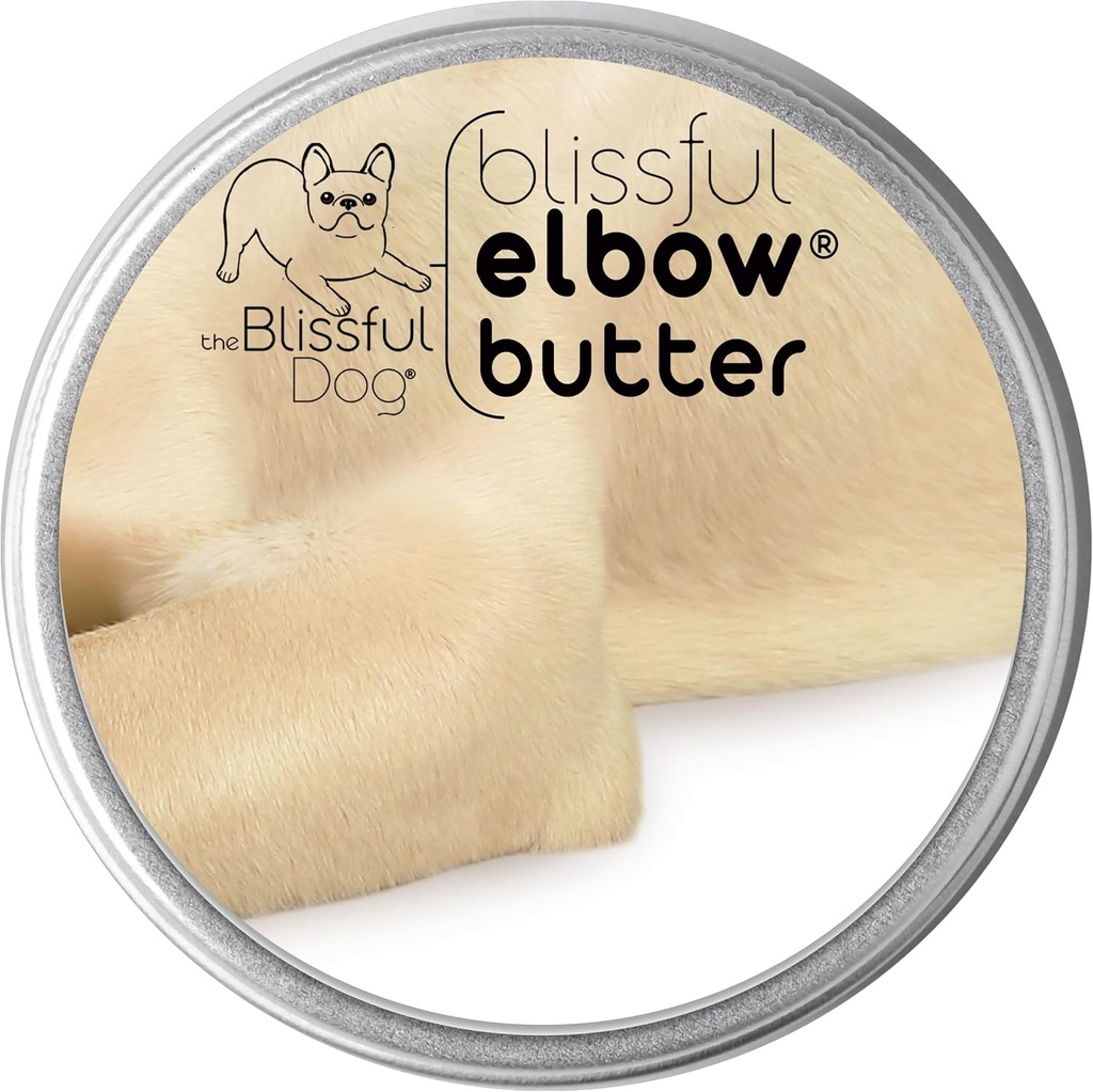Το Blissful Dog Elbow Butter for Dry, Cracked Calluses, Lick-Safe Dog Balm, Καταπραϋντικό αγκώνα Balm με Ενυδατικό Βούτυρο Καριτέ, Αμύγδαλο, Ελαιόλαδο και Αιθέρια Λάδια, Προμήθειες Κατοικιδίων, 1 oz. Κασσίτερος