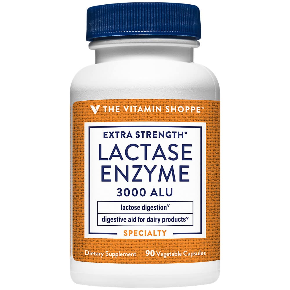 Επιπλέον δύναμη Lactase Ένζυμο a" Digestive Aid a" 3.000 ALU (90 κάψουλες λαχανικών)