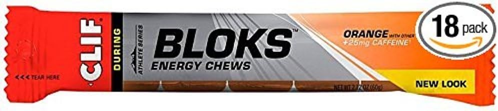 CLIF BLOKS Energy Chews - Πορτοκαλί - (2.1 oz, 18 κόμης)