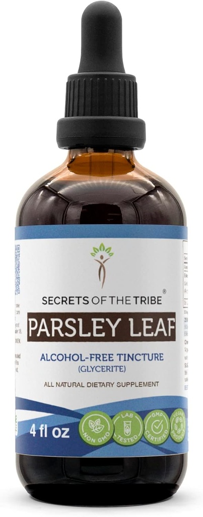 Μυστικά της Φυλής Parsley Leaf Υγρό Εκχύλισμα Χωρίς Αλκοόλ, Μαϊντανό (Petroselinum crispum) Αποξηραμένο Βάμμα φύλλων (4 FL OZ)