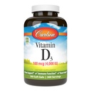 Carlson - Βιταμίνη D3 4000 IU (100 mcg), Ανοσολογική Υποστήριξη, Υγεία των οστών, Μυική Υγεία, Χοληκαλσιφερόλη, συμπληρώματα βιταμίνης D, Βιταμίνη D3 Soft Gels, 360 Softgels