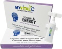 MyVitalC Focus & Energy Supplement - Καθαρό ESS60 σε Βιολογικό Έξτρα Παρθένο Ελαιόλαδο - 30 ημέρες προσφοράς 150 ML - Συσκευασία των 6