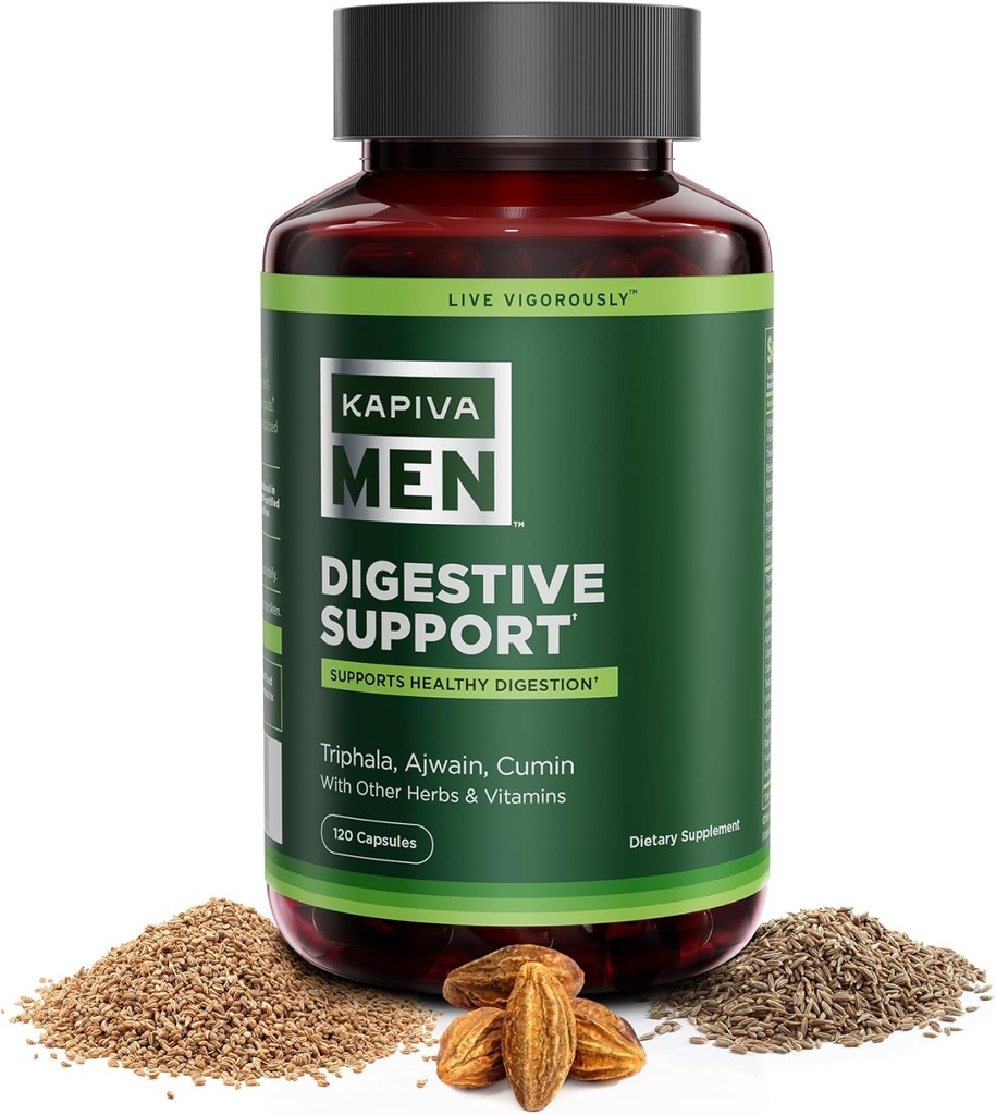 Συμπλήρωμα υποστήριξης Digestive με Triphala, Ajwain, Cumin, και άλλα βότανα και βιταμίνες, υποστηρίζει υγιεινή πέψη και την υγεία των ούρων, 60 ημέρες προσφοράς, 120 κάψουλες