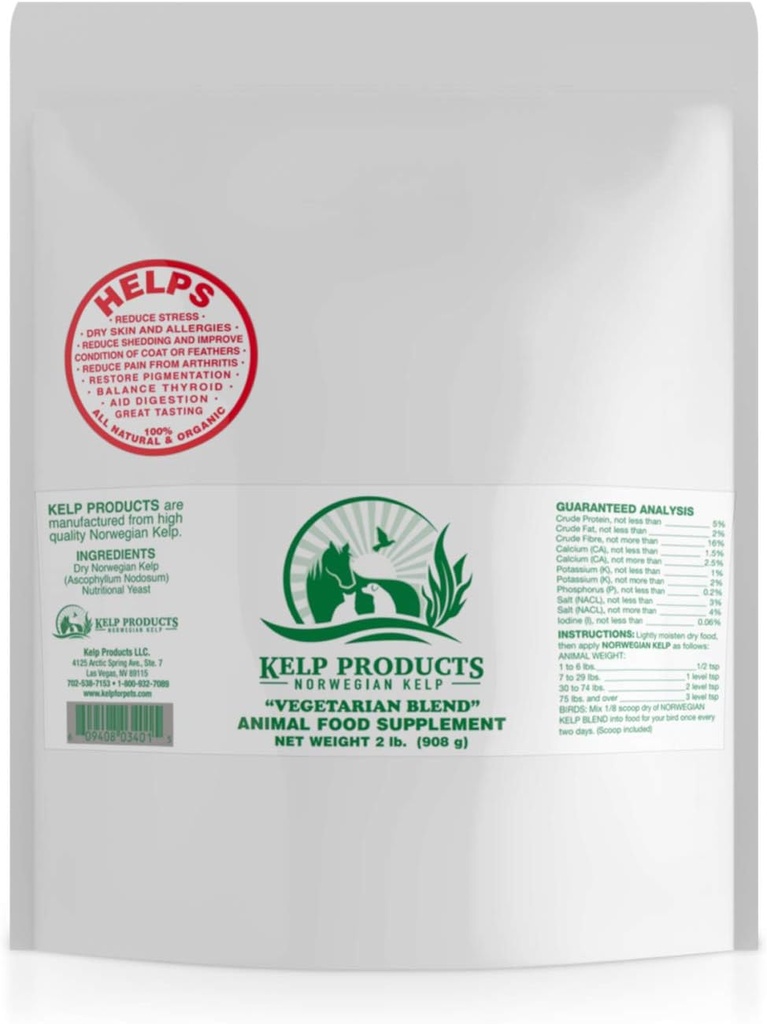 Norwegian Ocean Kelp Supplement for Dogs. Vegetarian Blend - 2 pounds