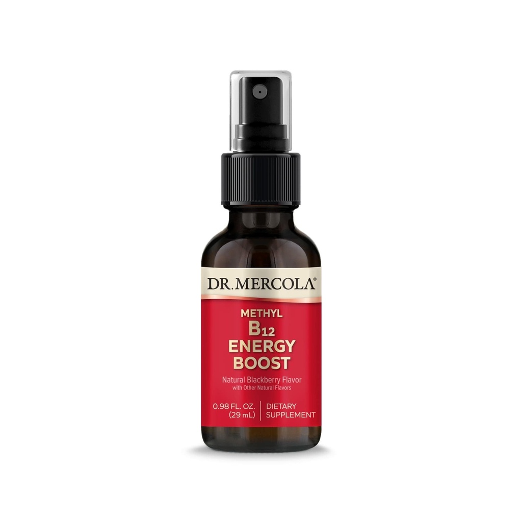 Δρ. Mercola Methyl B12 Energy Boost Spray, 0.98 Fl. Oz. (29 mL), 39 υπηρεσίες, 1.000 mcg ανά υπηρεσία, συμπλήρωμα διατροφής, υποστηρίζει ψυχική εστίαση, μη ΓΤΟ