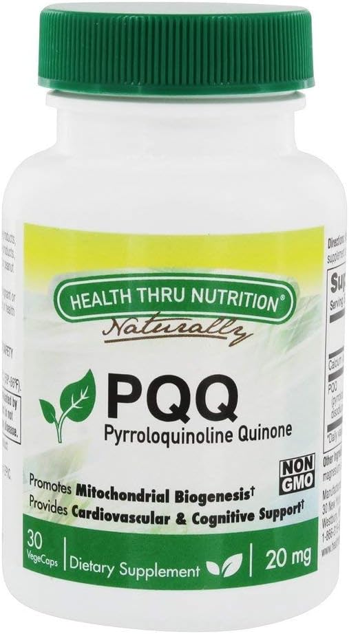 Health Thru Nutrition - PQQ Mitochondrial Biogenesis Support 20 mg. - 30 Καψάκιο λαχανικών