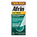 Afrin No Drip Σοβαρή Συμφόρηση Ρινική Mist Twin Pack, Μη Νυσταγμένη, ταχείας δράσης αποσυμφορητικό για Nasνική Συμφόρηση και ανακούφιση πίεσης του κόλπου, ενήλικες και παιδιά 6 και μεγαλύτερα, . 5 fl oz (πακέτο των 2)