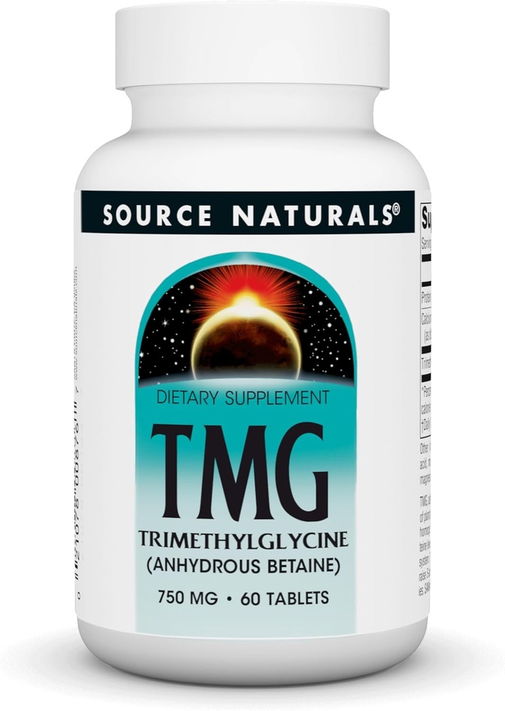 Source Naturals TMG 750mg Τριμεθυλογλυκίνη (Anhydrous Betaine) - 60 δισκία