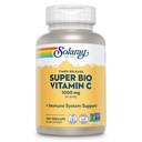 SOLARAY Super Bio Bufered Vitamin C 1000mg, Two-Stage, Timed Release Βιταμίνη C με Bioflavonoids, συμπλήρωμα υποστήριξης ανοσοποιητικών - Υψηλή απορρόφηση, Vegan, 60 Ημέρα Εγγύηση, 50 Σερβιέτες, 100 VegCaps