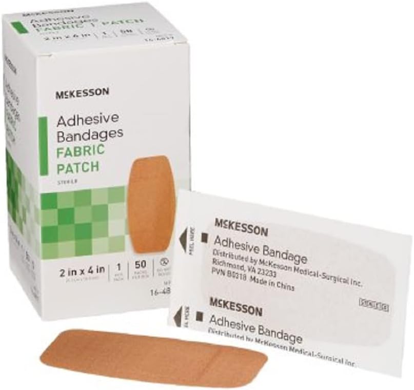 McKesson Αυτοκόλλητα, Στείρα, Υφασμάτινο Patch, 2 in x 4 in, 50 Count, 1 Pack