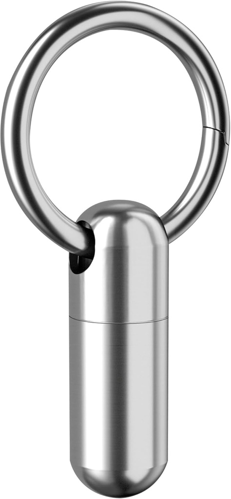 Μικρές υπόθεση χαπιών Keychain Φορητό εμπορευματοκιβώτιο εμπορευματοκιβώτιο Αδιάβροχο Τιτανίου Pocket Pill Organizer, Tiny Pill Holder Μπουκάλι για Ταξίδι