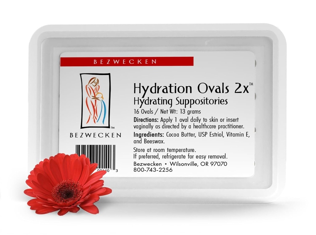 Bezwecken – Hydration Ovals 2x – 16 Extra Strength Oval Suppositories - Επαγγελματικά Formulated to Alleviate Κολπική ξηρότητα σε Εμμηνοπαυσιακές Γυναίκες - Ασφαλής & Φυσική