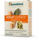 Himalaya Koflet Lozenges, Original Menthol Flavor, Natural Herbal Cough Drop for Warming Relief and Soothing Laroat Comfort, 130 mg, 20 Lozenges