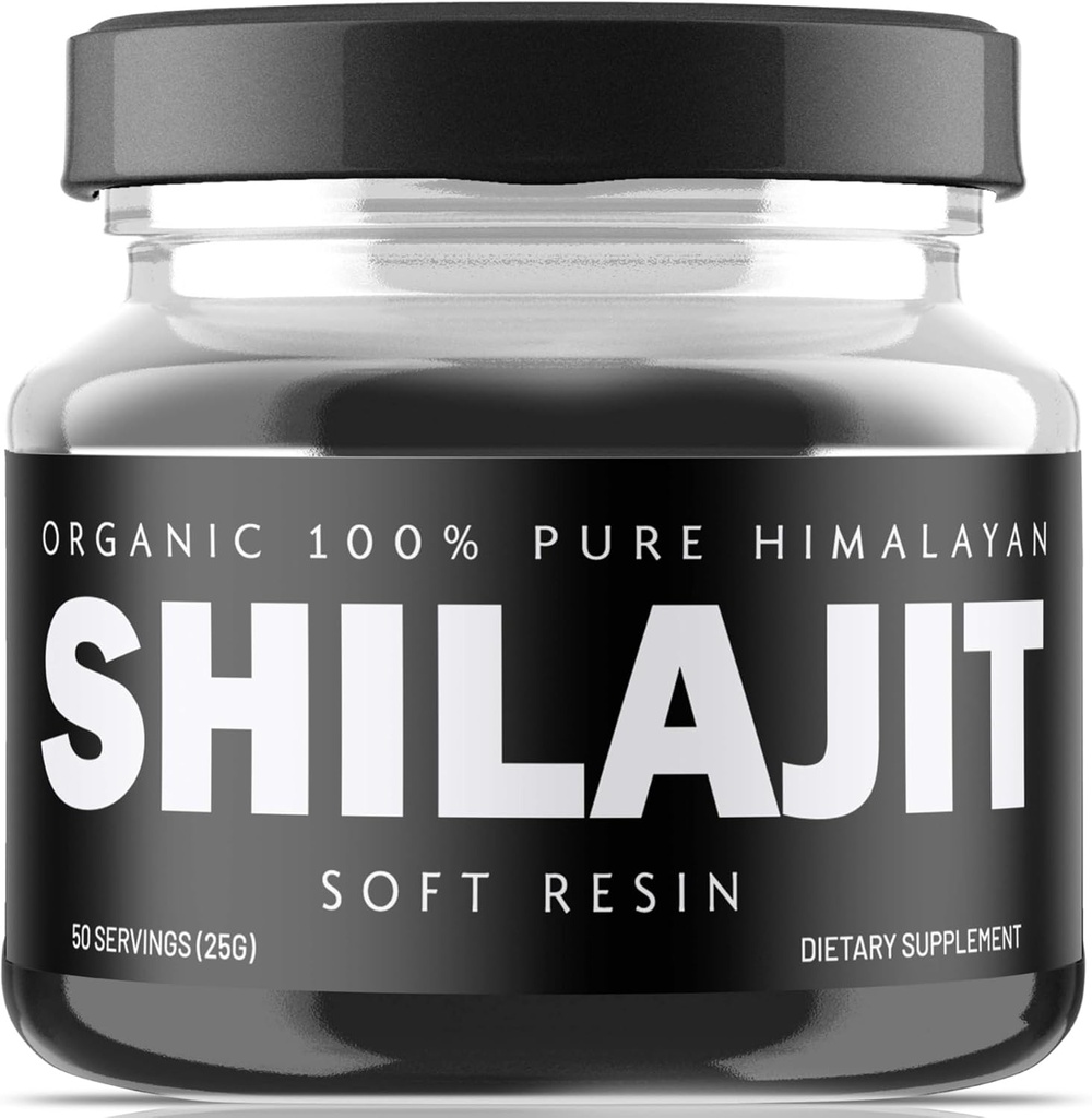 Shilajit Resin Ιμαλαΐων - Βιολογικό συμπλήρωμα Shilajit που προέρχεται από υψηλά υψόμετρα - 500mg καθαρή φυσική ρητίνη & Fulvic Acid, 85+ ορυκτά ίχνη
