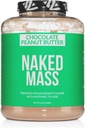 NAKED Vegan Mass - Chocolate Peanut Butter - 1,290 Calories, Nothing Artificial, All Natural Chocolate PB Weight Gainer Protein Powder, Non-GMO, Soy & Gluten Free - 8LB Bulk - 11 Servings