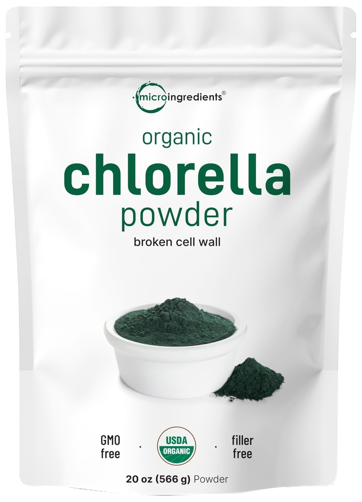 Micro Συστατικά Βιολογική σκόνη Chlorella, 20 ουγγιάς 